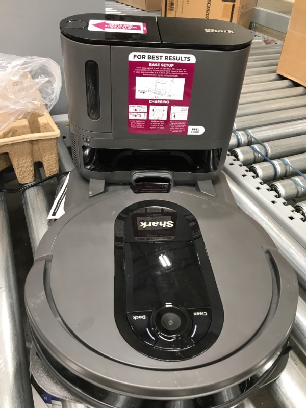 Photo 2 of Shark AV911S EZ Robot Vacuum with Self-Empty Base, Bagless, 30-Day Capacity, Row-by-Row Cleaning, Perfect for Pet Hair, Works with Alexa, Wi-Fi Connec
