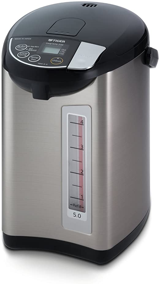 Photo 1 of Tiger PDU-A50U-K Electric Water Boiler and Warmer, Stainless Black, 5.0-Liter
