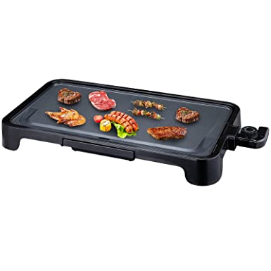 Photo 1 of ALES H1001 Everyday Nonstick Electric Griddle, 1500W Pancake Griddle Indoor BBQ Grill Party Smokeless Griddle Pan,Healthy-Eco,Non-stick Coating,Hassle-Free Clean Up,Black
