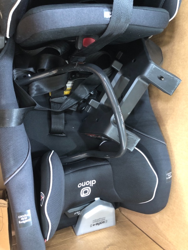 Photo 3 of **CUSHIONS ARE MISSING ** Diono Radian 3QXT 4-in-1 Rear and Forward Facing Convertible Car Seat, Safe Plus Engineering, 4 Stage Infant Protection, 10 Years 1 Car Seat, Slim Fit 3 Across, Jet Black
