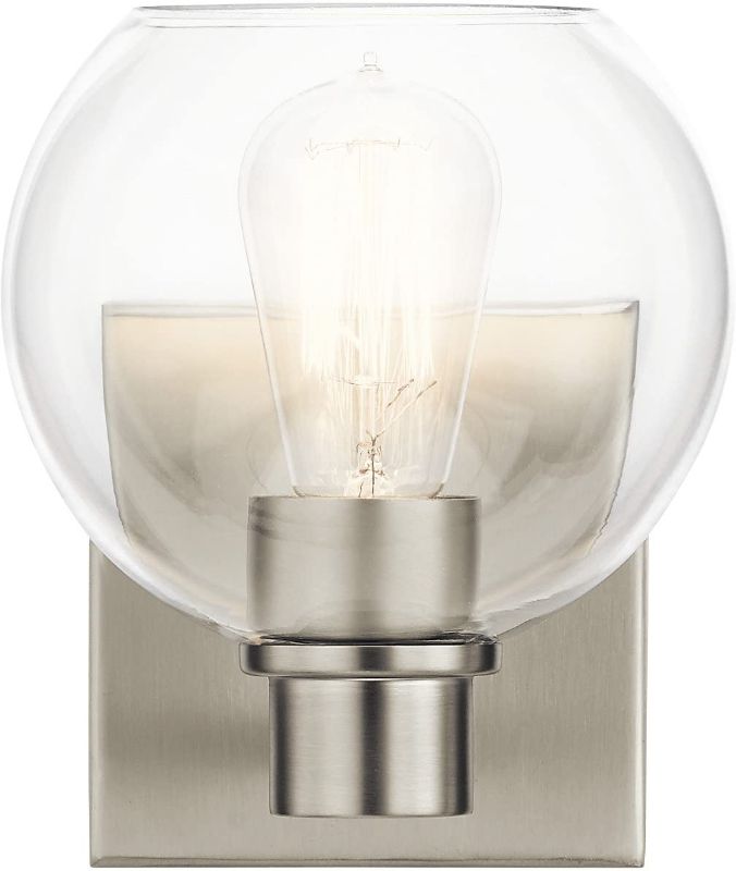 Photo 1 of **MISSING THE GLASS** Kichler Lighting 45892NI One Light Wall Sconce from The Harmony Collection, Brushed Nickel
