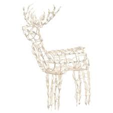 Photo 1 of Brite Star 48" Lighted and Animated Standing Buck Deer Christmas Yard Art - Clear Lights
