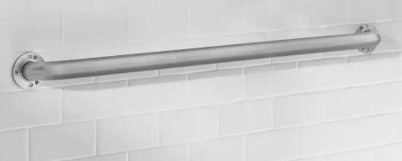 Photo 1 of 36 in. x 1-1/2 in. Exposed Screw ADA Compliant Grab Bar in Brushed Stainless Steel
