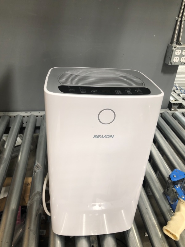 Photo 2 of **DAMAGED & INCOMPLETE**
SEAVON 30 Pint 2,000 Sq. Ft Dehumidifiers for Home and Basements, Whole House Dehumidifier with Auto Shut-off, with Drain Hose for Auto Drainage and Water Tank for Manual Drainage, Intelligent Humidity Control, Ideal for Large Roo