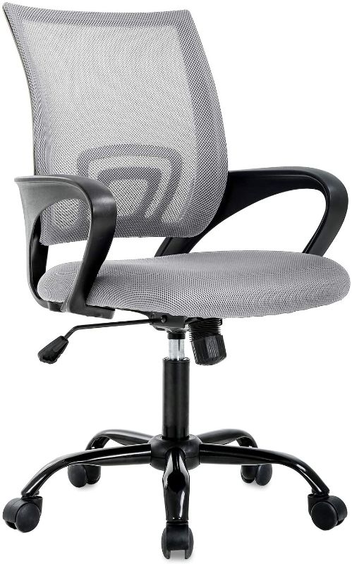 Photo 1 of SMUGDESK Office Chair, Mid Back Mesh Office Computer Swivel Chair, a93918-grey
