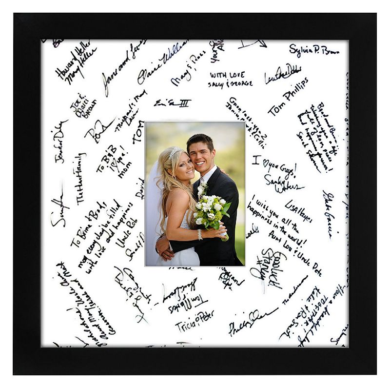 Photo 1 of 14x14 Black Wedding Frame - Fits 5x7 Photo W/Mat, 14x14 W/out Mat
