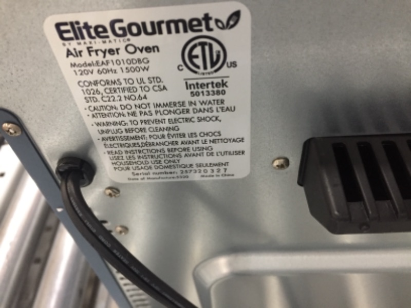 Photo 4 of Elite Gourmet Air Fryer Oven
