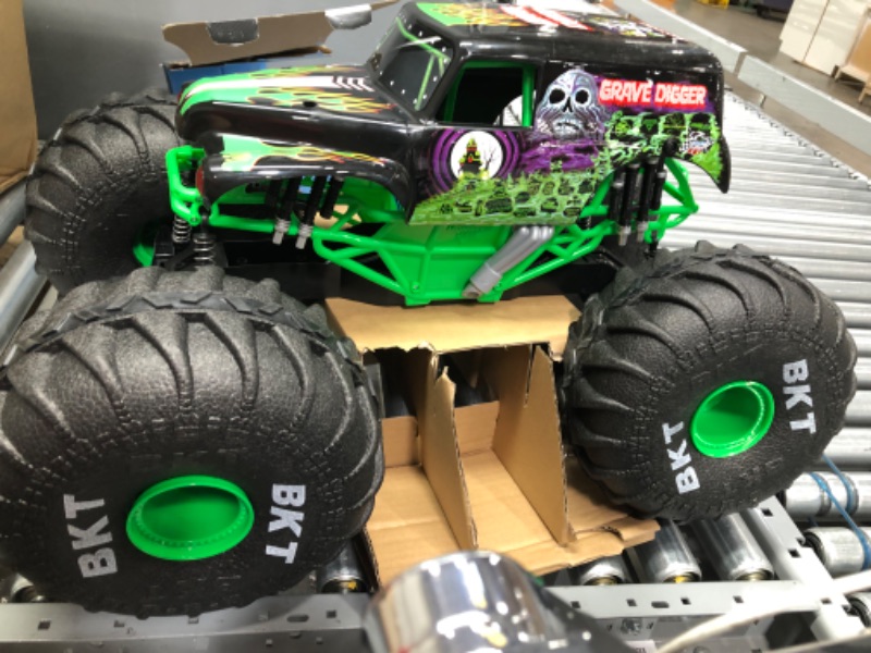 Photo 3 of Monster Jam, Official Mega Grave Digger All-Terrain Remote Control Monster Truck with Lights, 1: 6 Scale
