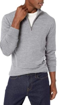 Photo 1 of Goodthreads Men's Lightweight Merino Wool Quarter Zip Sweater (3XL)
