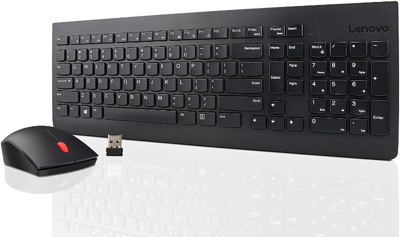 Photo 1 of **INCOMPLETE**
Lenovo 510 Wireless Keyboard & Mouse Combo, 2.4 GHz Nano USB Receiver, Full Size, Island Key Design, Left or Right Hand, 1200 DPI Optical Mouse, GX30N81775, Black
