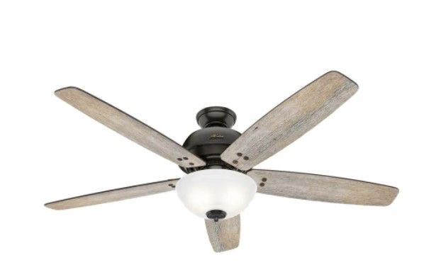 Photo 1 of **INCOMPLETE***
Reveille 60 in. LED Indoor Noble Bronze Ceiling Fan with Light and Remote
