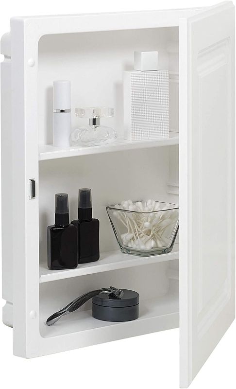 Photo 1 of  9612RP1AR Recess-Mount Medicine Cabinet with Raised Panel Door, 16" x 20", black