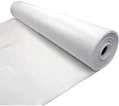 Photo 1 of ** STOCK PHOTO FOR REFERENCE ONLY** (dirty and previously used)
*APPROX.. 6FT WIDE White Plastic Sheet  (unknown length)