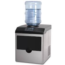 Photo 1 of 2 in 1 Ice Maker Countertop, 48LBS/24H Automatic Ice Stainless Steel Machine with Water Dispenser, ready in 8 Minutes, with Ice Scoop and 2.6 lb Ice Storage
