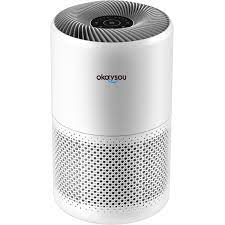 Photo 1 of Okaysou Air Purifiers for Home Large Room, 600 sq ft Coverage, H13 True HEPA Filter, 22dB DC Filtration System, Remove 99.97% Dust Smoke Pollen Hair VOCs, Quiet Air Cleaner Odor Eliminators for Bedroom, Cayman 608, White
