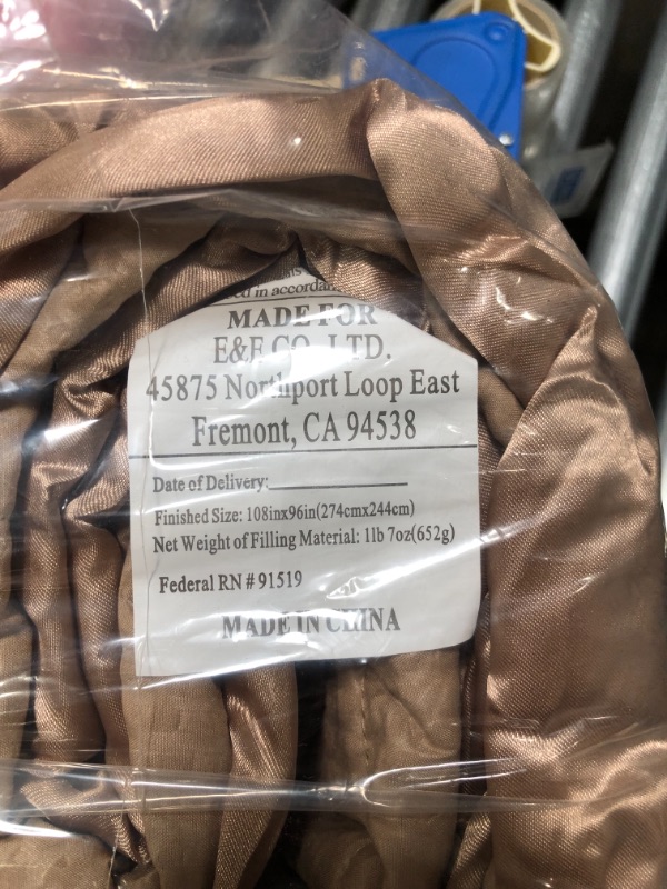Photo 1 of E&E CO BROWN BLANKET 108X96
