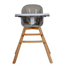 Photo 1 of Bebehut 3-in-1 High Chair for Baby, Infants and Toddlers, Solid Beech Wood Frame, Dishwasher Safe Tray & Tray Insert (Cappuccino)
