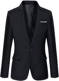 Photo 1 of DAVID.ANN Men's Slim Fit One Button Casual Blazer Jacket LG
