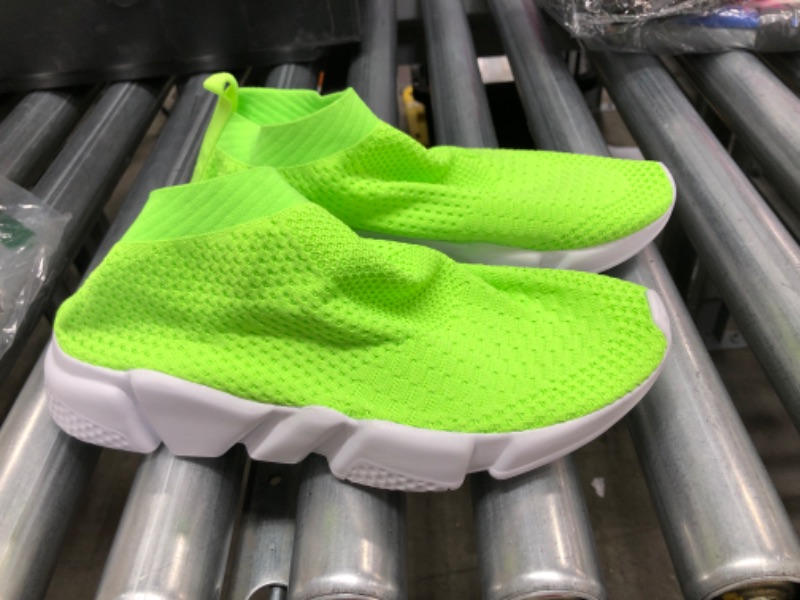 Photo 1 of SIZE 8-BRIGHT GREEN SPORTS TENNIS SHOES