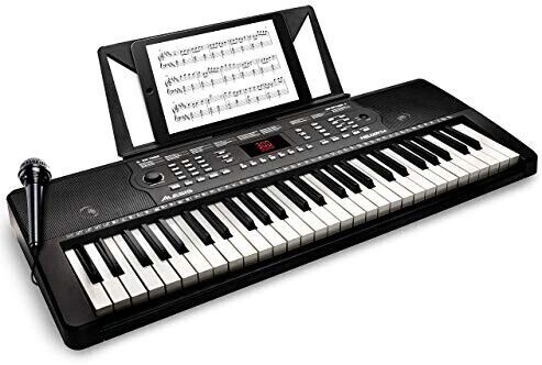 Photo 1 of Alesis 54-Key Electric Keyboard Piano with Speakers Microphone Music Rest Edu...