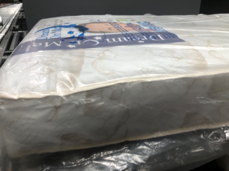 Photo 1 of Dream On Me 2-in-1 Breathable Twilight 5" Spring Coil Crib and Toddler Bed Mattress with Reversible Design I White/Brown I Greenguard Gold