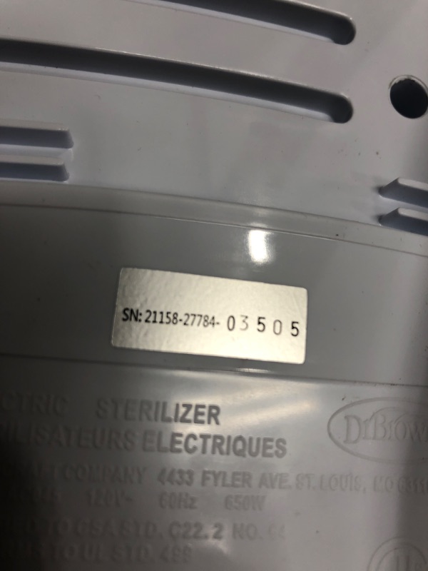 Photo 1 of Dr. Brown's Deluxe Electric Steam Bottle Sterilizer, Gray
