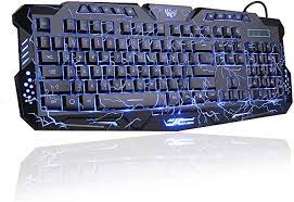 Photo 1 of BlueFinger LED Gaming Keyboard,Mechanical Feeling USB Wired Computer Keyboard