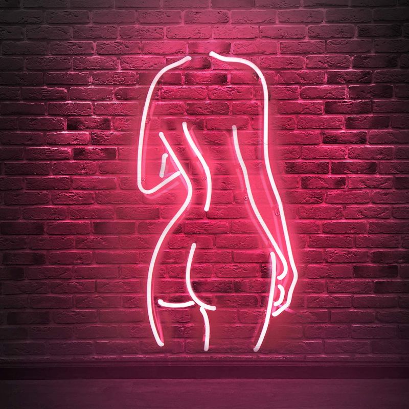 Photo 1 of Naked Lady Real Glass Neon Signs, Neon Light Sign Neon Lamp, Wall Sign Art Decorative Signs Lights, Neon Words 
