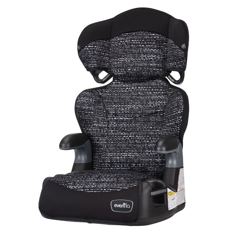 Photo 1 of Evenflo Big Kid LX High Back Booster Car Seat, Abstract Static Black
