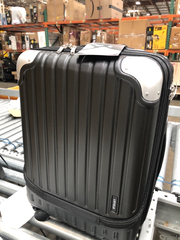 Photo 1 of LEVEL8 Grace Carry On Luggage, 20” Hardside Suitcase, ABS+PC Harshell Spinner Luggage with TSA Lock, Spinner Wheels - Black, 20-Inch Carry-On
