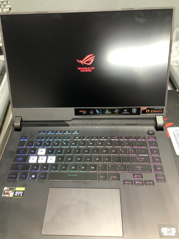 Photo 5 of ASUS ROG Strix G15 (2021) Gaming Laptop, 15.6” 300Hz IPS Type FHD Display, NVIDIA GeForce RTX 3050 Ti, AMD Ryzen R7-5800H, 16GB DDR4, 1TB PCIe SSD, RGB Keyboard, Windows 10, Black, G513QE-ES76
