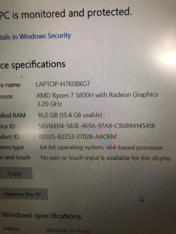 Photo 9 of ASUS ROG Strix G15 (2021) Gaming Laptop, 15.6” 300Hz IPS Type FHD Display, NVIDIA GeForce RTX 3050 Ti, AMD Ryzen R7-5800H, 16GB DDR4, 1TB PCIe SSD, RGB Keyboard, Windows 10, Black, G513QE-ES76
