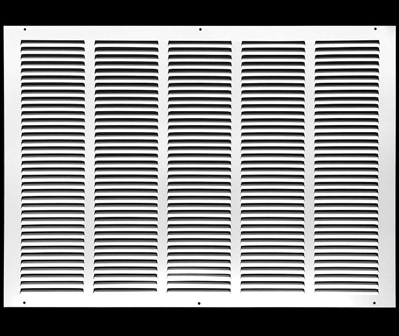 Photo 1 of 26" x 18" Return Air Grille - Sidewall and Ceiling - HVAC Vent Duct Cover Diffuser - [White] [Outer Dimensions: 27.75w X 19.75" h]
