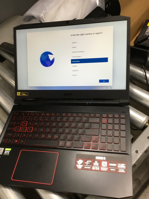 Photo 8 of Acer Nitro 5 AN515-55-53E5 Gaming Laptop | Intel Core i5-10300H | NVIDIA GeForce RTX 3050 Laptop GPU | 15.6" FHD 144Hz IPS Display | 8GB DDR4 | 256GB NVMe SSD | Intel Wi-Fi 6 | Backlit Keyboard