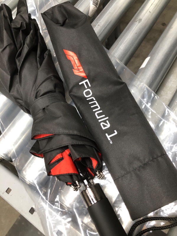 Photo 1 of Fuel For Fans Unisex Formula 1 F1 Tech Collection Large Logo Umbrella, Black, One size