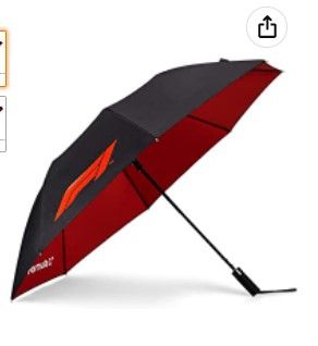 Photo 1 of Fuel For Fans Unisex Formula 1 F1 Tech Collection Large Logo Umbrella, Black, One size