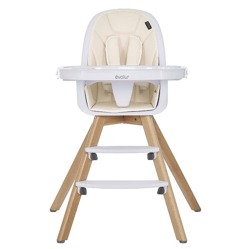 Photo 1 of Evolur Zoodle 3-in-1 High Chair I Booster Feeding Chair I Modern Design I Toddler Chair I Removable Cushion I Adjustable Tray I Baby and Toddler, Ivory