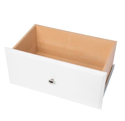 Photo 1 of 12 in. H x 24 in. W White Wood Drawer
