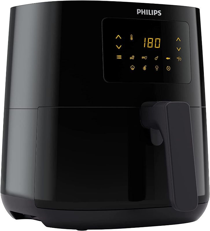 Photo 1 of Philips Essential Airfryer Compact 1.8lb/4.1L Capacity Digital Airfryer with Rapid Air Technology, Easy Clean Basket, Black- HD9252/91
