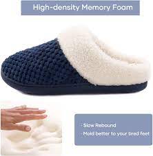 Photo 1 of  ULTRAIDEAS Women's Comfy Coral Fleece Memory Foam Slippers, LG 9-10