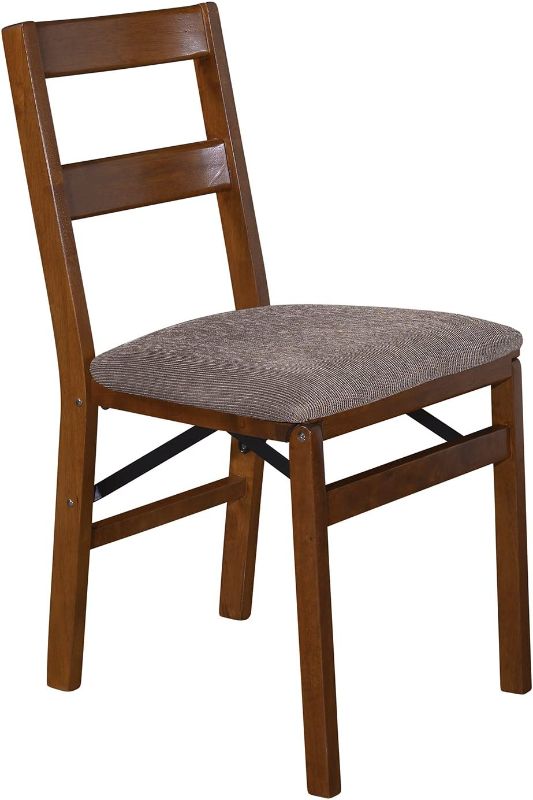 Photo 1 of 2pcks of Stakmore Classic Slat Back Folding Chair Finish, Set of 2, Fruitwood
