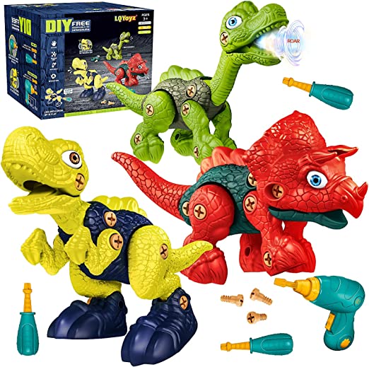 Photo 1 of Dinosaur Toys for Kids Age 3-5 5-7 Big Size Dinosaur Christmas Toys Gifts for 3 4 5 6 7 Year Old Boys Girls Educational Toys Building Toys with sounds, DIY assembly for children
