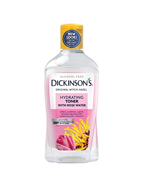 Photo 1 of 3PK-Dickinson's Enhanced Witch Hazel Hydrating Toner with Rosewater, Alcohol Free, 98% Natural Formula, 16 Fl Oz
