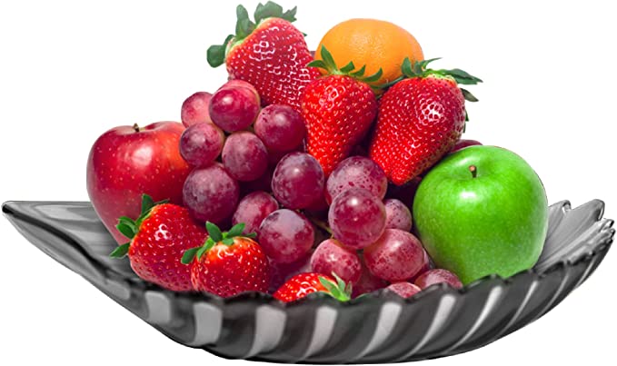 Photo 1 of Decorative Fruit Bowl, Leaf Shape Fruit Vegetables Salad Basket for Kitchen Counter or Table Decor, Drawing Room,12.6 inch Large Serving Bowls( Large)
