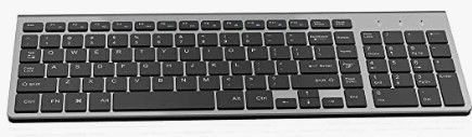 Photo 1 of Wireless Keyboard J JOYACCESS 2.4G Ergonomic and Slim Wireless Keyboard Designed for Computer,Windows, PC, Laptop,Tablet - Black Grey
