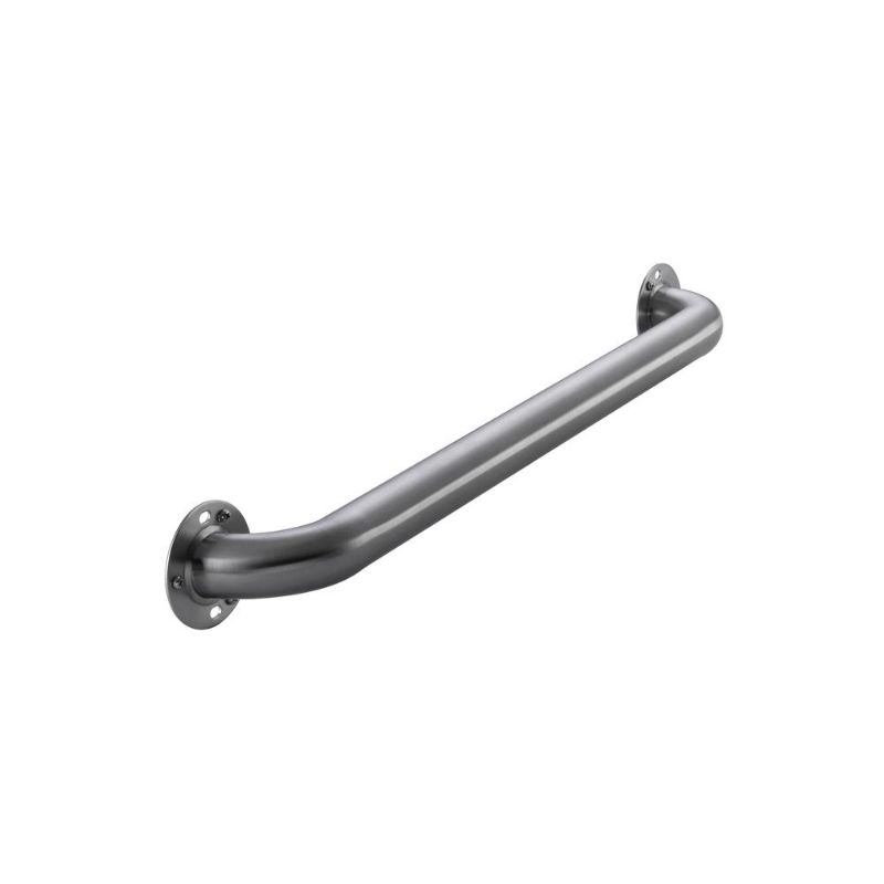 Photo 1 of 24 in. x 1-1/2 in. Exposed Screw ADA Compliant Grab Bar in Brushed Stainless Steel
