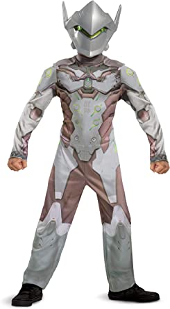 Photo 1 of Genji Costume for Kids, Official Overwatch Costume Jumpsuit with Mask and Armor- XL
