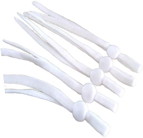 Photo 1 of 2 OF- Tbwisher 100Pcs Adjustable Elastic Band(20cm Long Each Band) for Sewing Elasitc Cord Stretch DIY Ear Band Loop White (100Pcs)
