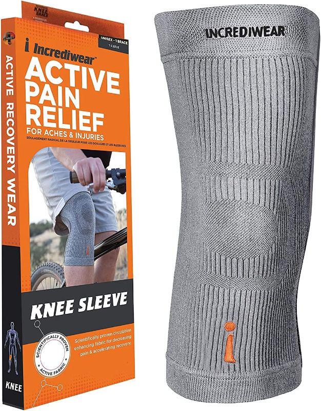 Photo 1 of Incrediwear Knee Sleeve – Knee Brace for Joint Pain Relief & Swelling, Knee Support 18" -22" (Grey, XX-Large)