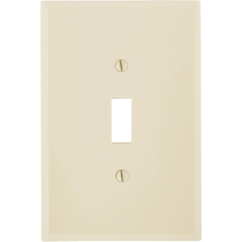 Photo 1 of 20 of- 1-Gang Jumbo Toggle Wall Plate, Ivory
